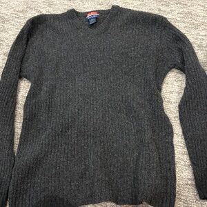 Free People Original Charcoal V-Neck Sweater
